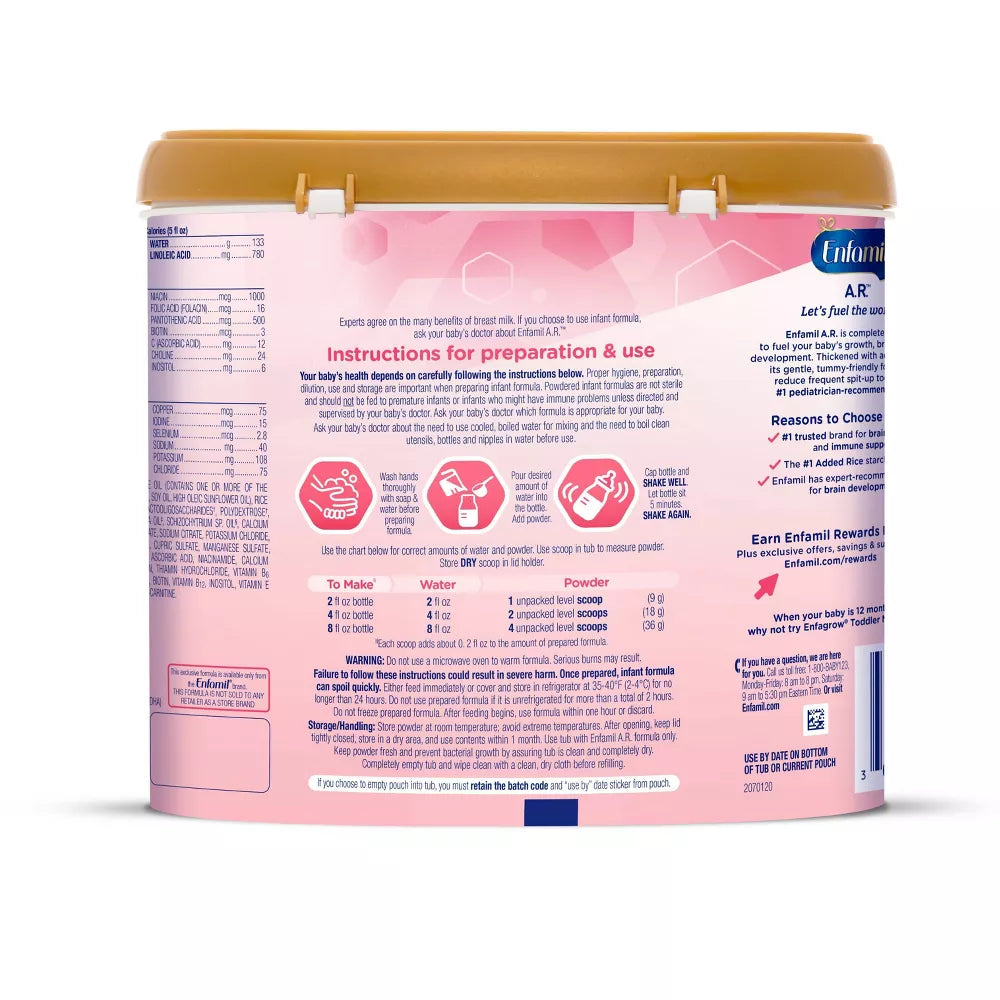 Enfamil A.R. Infant Formula 19.5 oz Powder