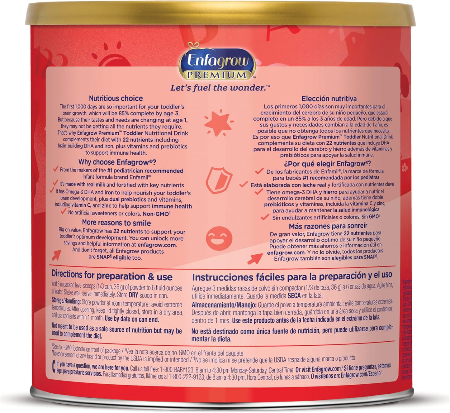 Enfamil Enfagrow Premium Toddler Natural Milk Flavor 24 oz Powder (Case of 4)