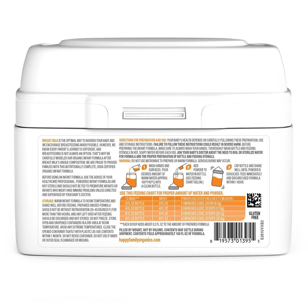 Happy Baby Organic Infant Formula Stage 1-21 oz Powder