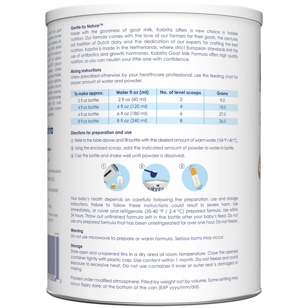 Kabrita Goat Milk Toddler Formula 28 oz