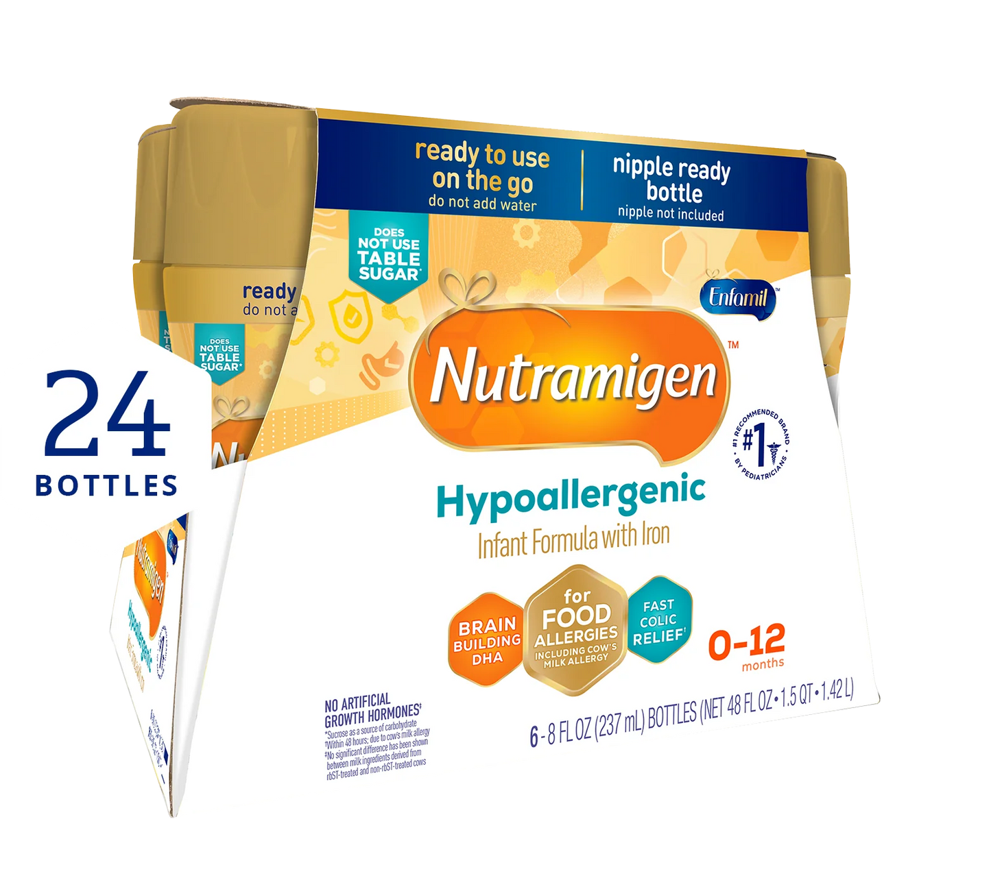 Enfamil Nutramigen LGG Hypoallergenic Infant Formula-Ready to Use-8 fl oz Bottles (Case of 24)