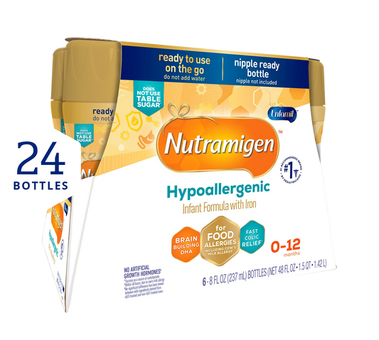 Enfamil Nutramigen LGG Hypoallergenic Infant Formula-Ready to Use-8 fl oz Bottles (Case of 24)