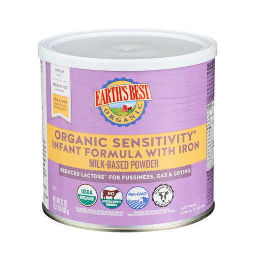 Earth's Best Organic Sensitivity Infant Formula 21 oz Powder (Case of 4)